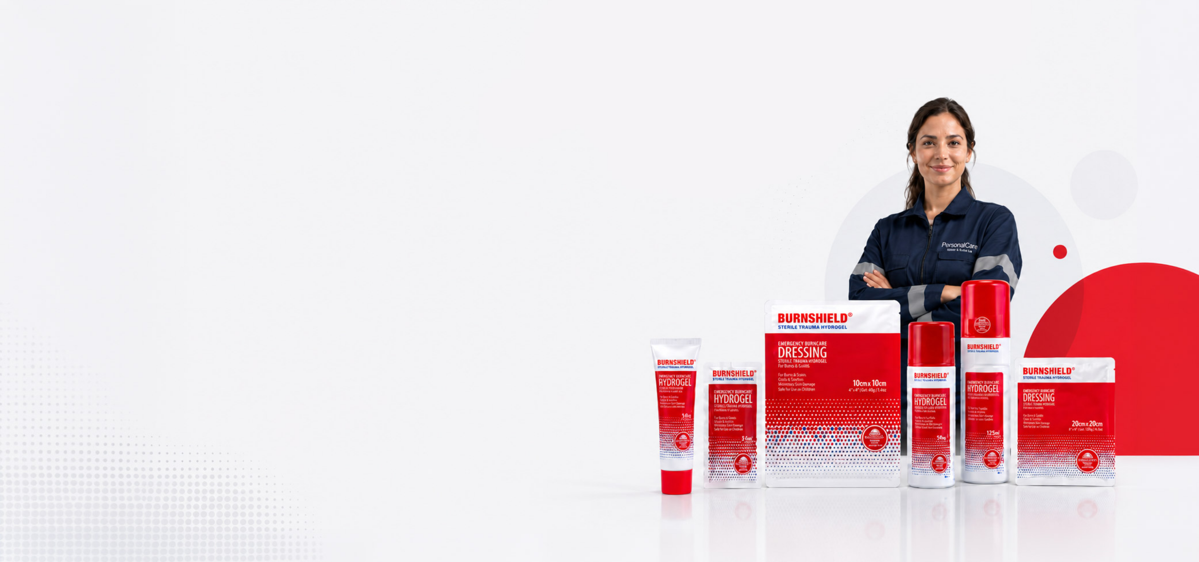 Profesional de PersonalCare con productos Burnshield®